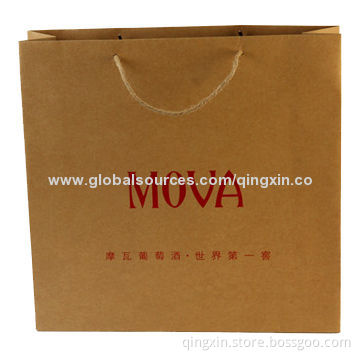 Eco-friendly Paper Bag with Rope Handles, Available in Various Colors and Sizes